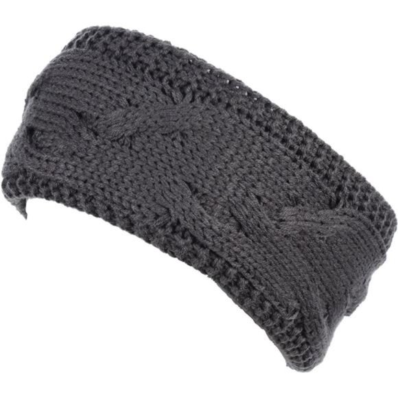 Womens Chic Cold Weather Enhanced Warm Fleece Lined Crochet Knit Stretchy